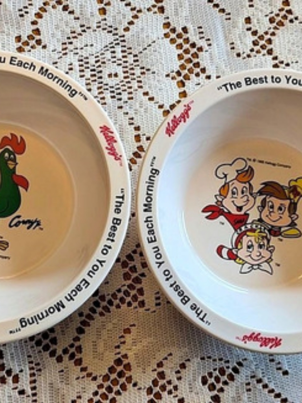 Kellogg's Vintage 1995 Kellogg's Character Cereal Bowl Set (Corny & Snap Crackle